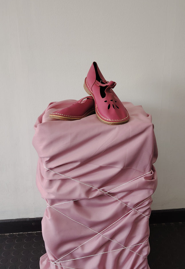 Ladies Pink Babydoll Shoes | Size 2