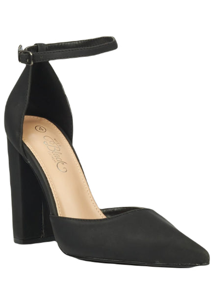 Executive Envy Block Heels (Black)