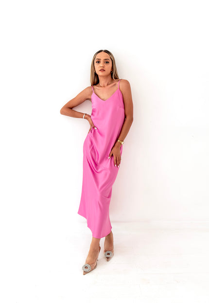 Colourful Summer Slip Dress (Purple)