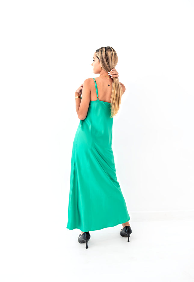 Colourful Summer Slip Dress (Spring Green)