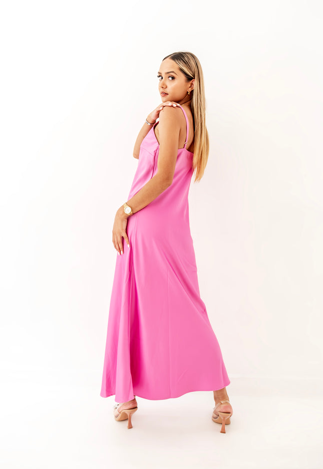 Colourful Summer Slip Dress (Purple)